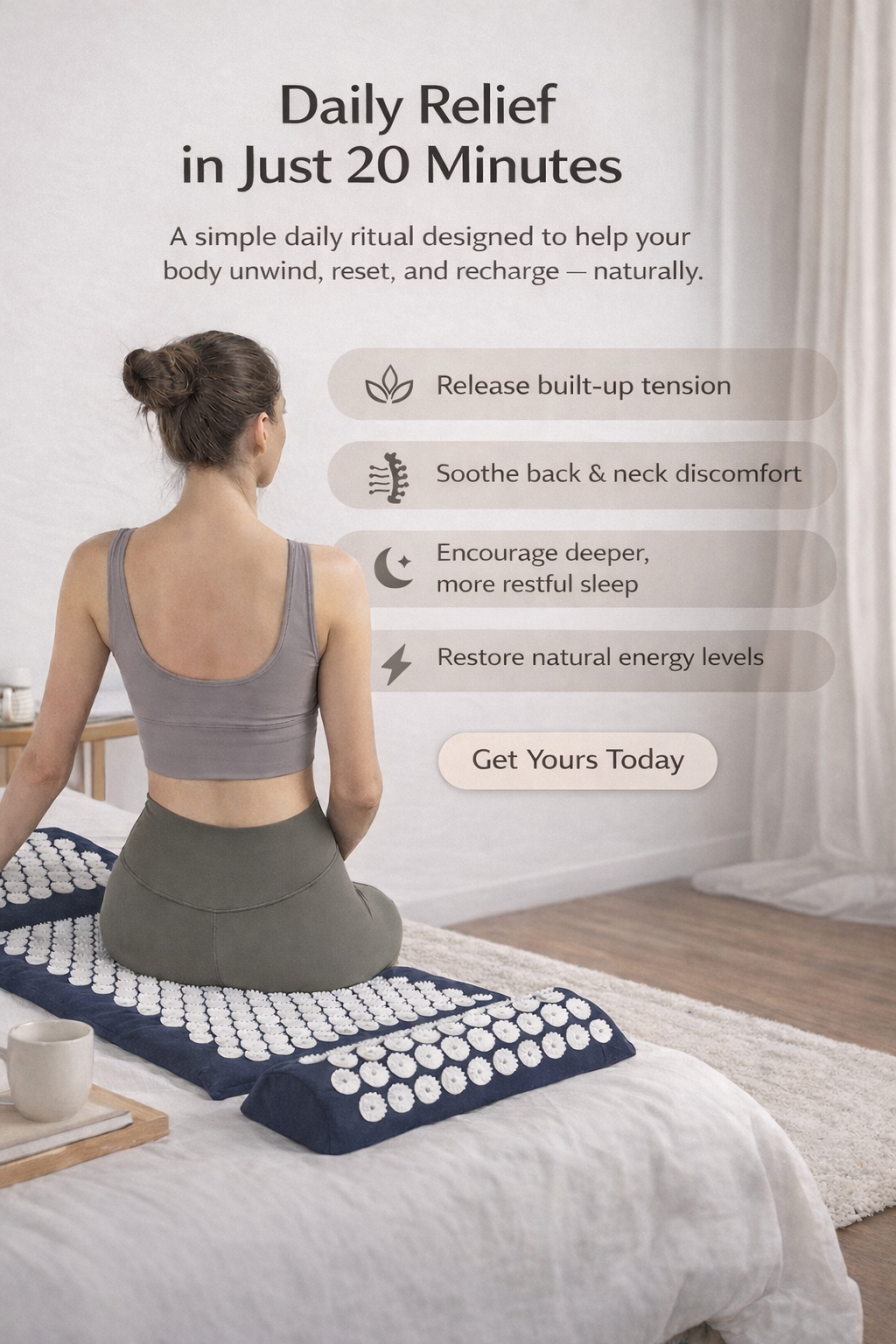 Premium Acupressure Massage Mat and Pillow Set
