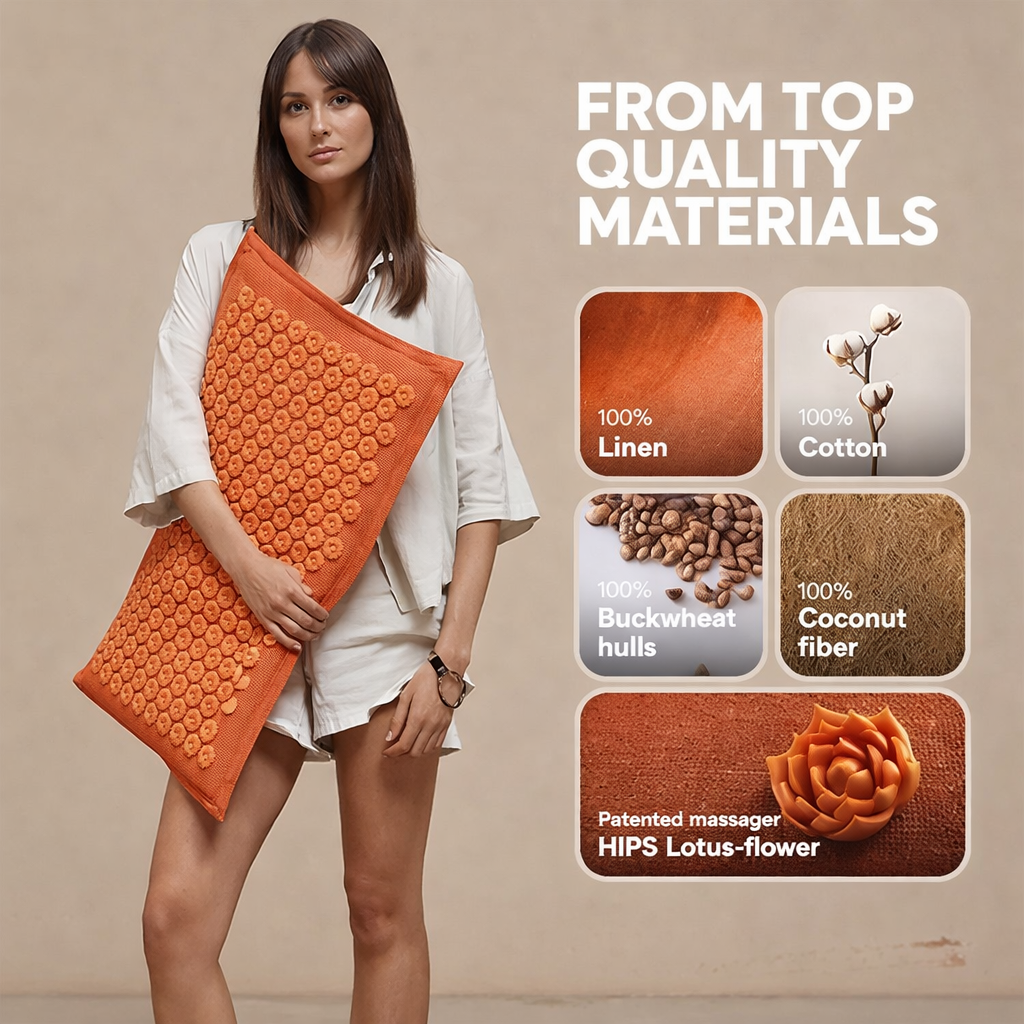 Premium Acupressure Massage Mat and Pillow Set