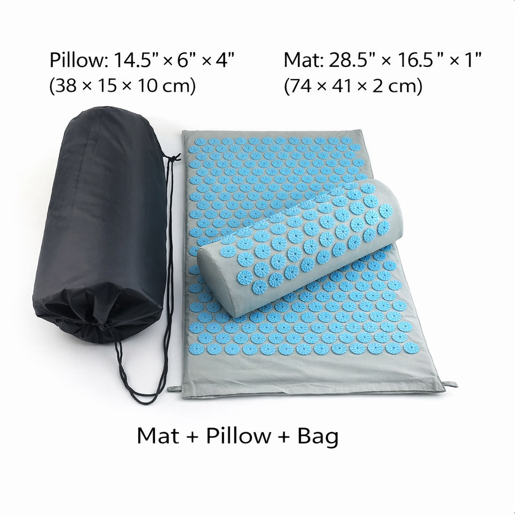 Premium Acupressure Massage Mat and Pillow Set