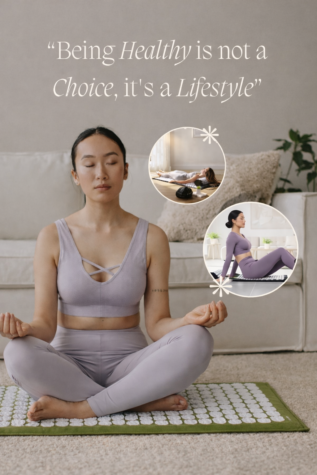 Premium Acupressure Massage Mat and Pillow Set