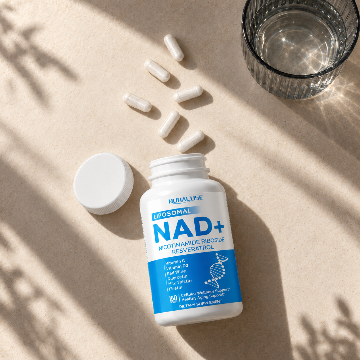 NURAFUSE Liposomal NAD+ with NR & Trans-Resveratrol