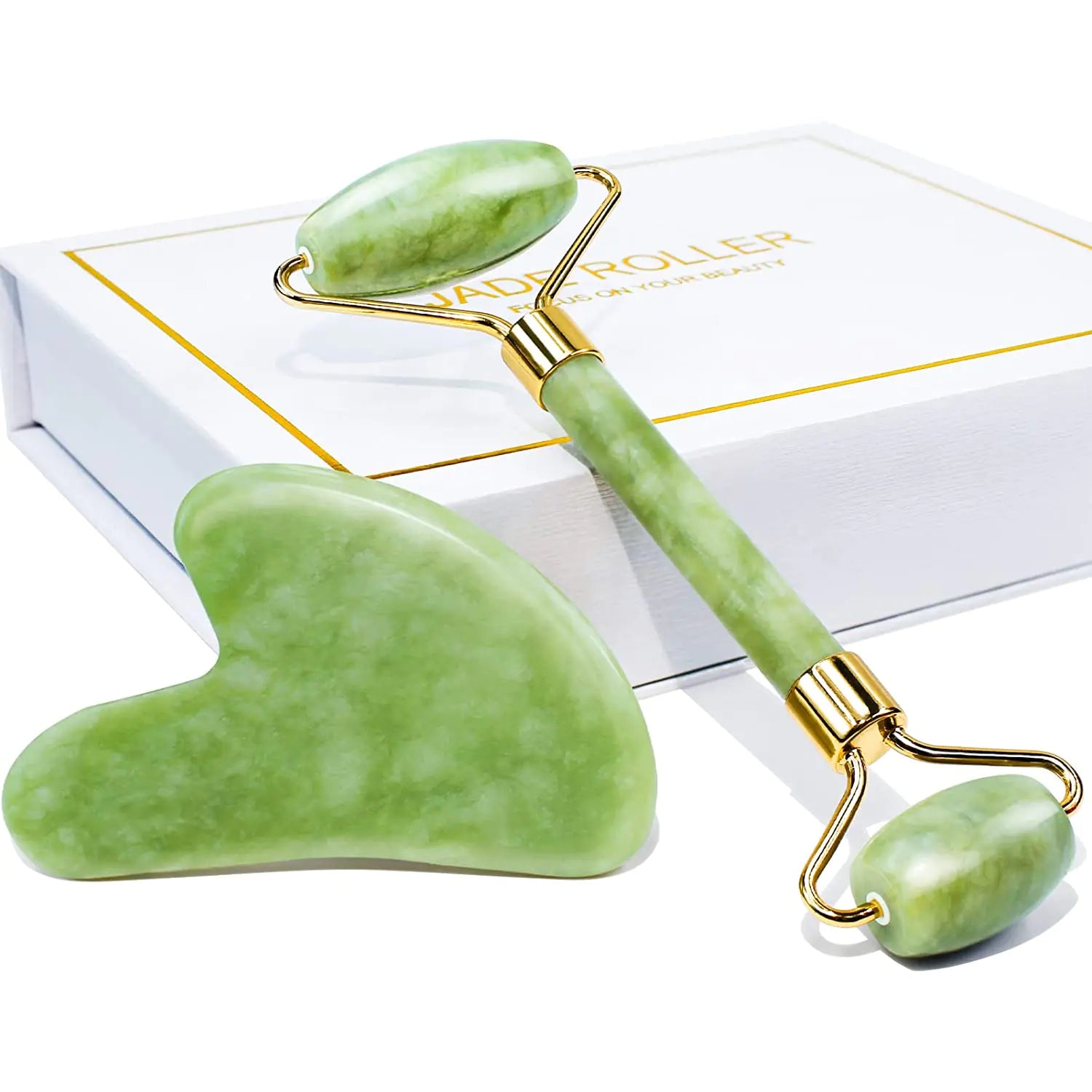 Jade Roller & Gua Sha Sculping Set